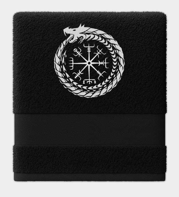 Serpente di Midgard Asciugamano Ricamato