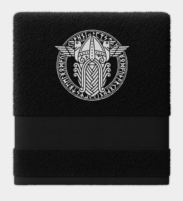 Odino / Wotan Asciugamano Ricamato