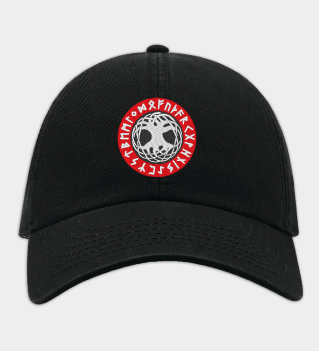Cappellino da Baseball Ricamato Motivo Yggdrasil