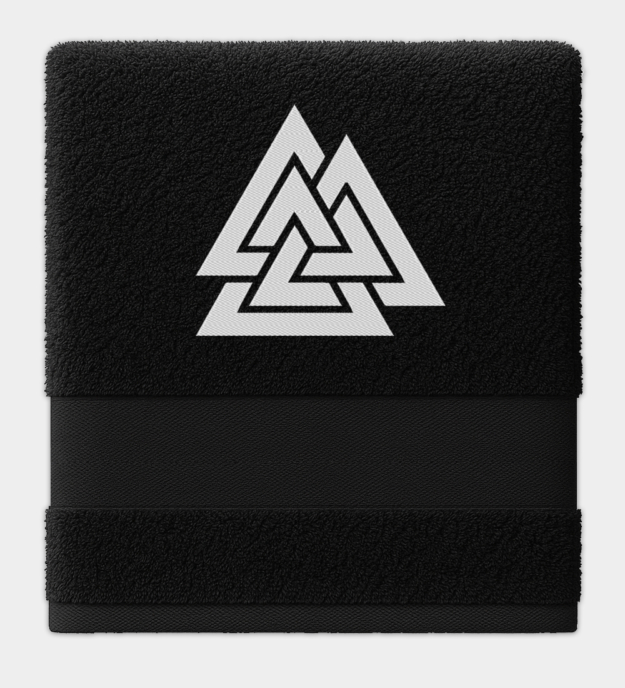 Valknut Asciugamano Ricamato