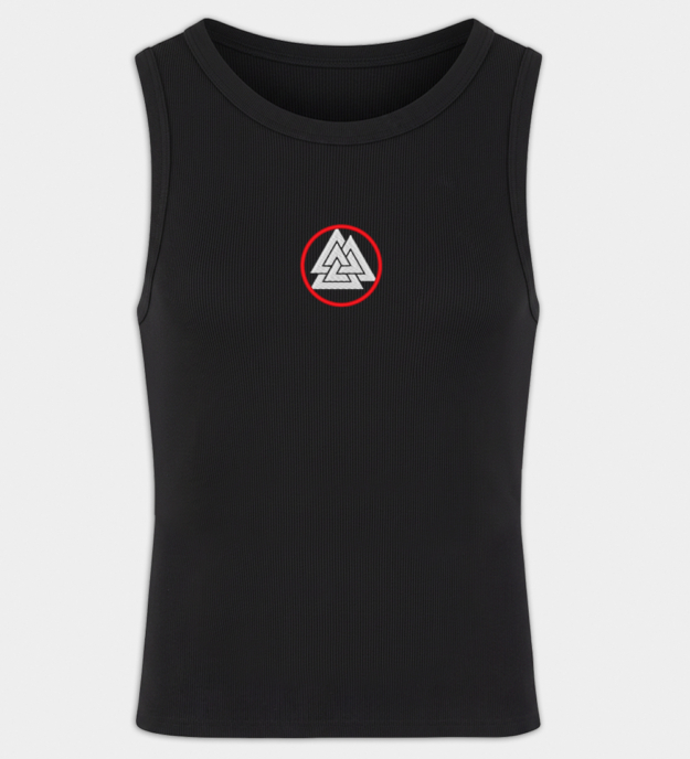 Canotta da uomo ricamata Valknut